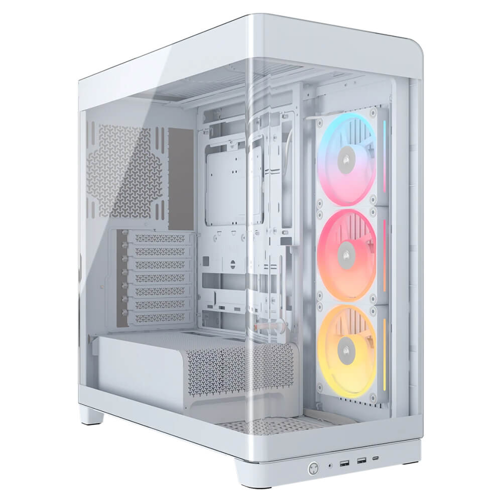 Corsair FRAME 4500X LX R RGB iCUE LINK Panoramic White H1 Corsair FRAME 4500X LX-R RGB iCUE LINK White - Panoramic Glass Mid-Tower PC Case