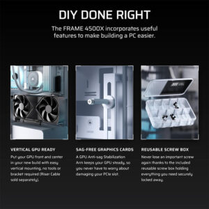 Corsair FRAME 4500X LX R RGB iCUE LINK Panoramic White H10 Corsair FRAME 4500X LX-R RGB iCUE LINK White - Panoramic Glass Mid-Tower PC Case