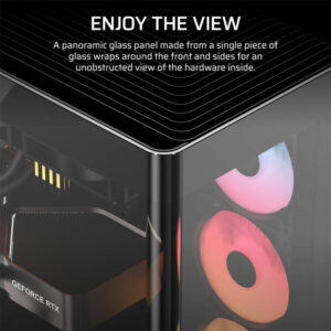 Corsair FRAME 4500X RS R ARGB Panoramic Black H3 Corsair FRAME 4500X RS-R ARGB Black - Panoramic Glass Mid-Tower PC Case