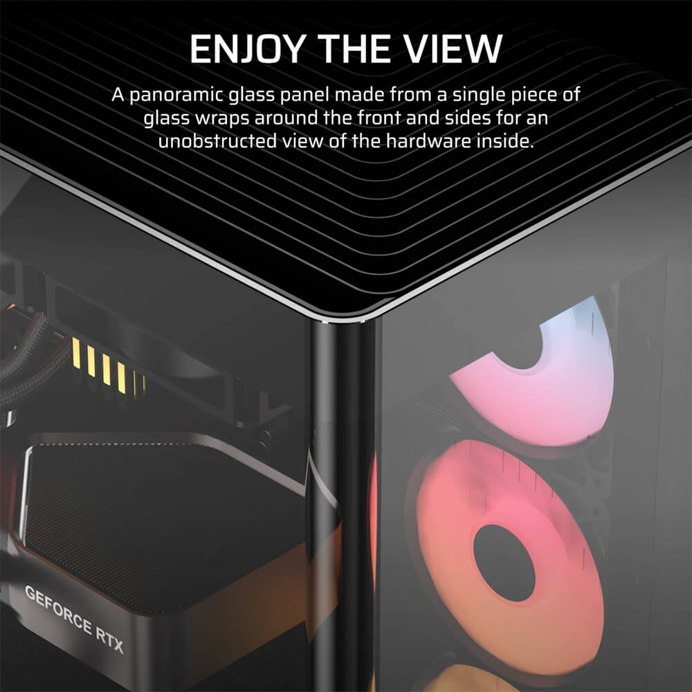 Corsair FRAME 4500X RS R ARGB Panoramic Black H3 Corsair FRAME 4500X RS-R ARGB Black - Panoramic Glass Mid-Tower PC Case - Ảnh 3