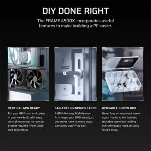 Corsair FRAME 4500X RS R ARGB Panoramic White H10 Corsair FRAME 4500X RS-R ARGB White - Panoramic Glass Mid-Tower PC Case