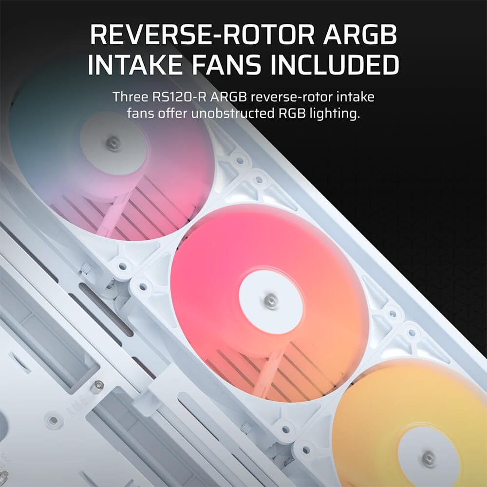 Corsair FRAME 4500X RS R ARGB Panoramic White H4 Corsair FRAME 4500X RS-R ARGB White - Panoramic Glass Mid-Tower PC Case - Ảnh 4