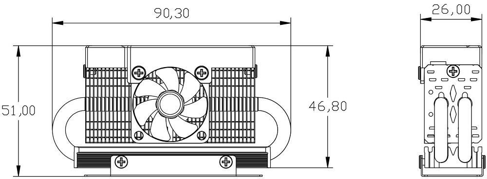 Thermalright HR-10 2280 PRO Digital BLACK - Heatsink Cooler for M2 SSDs