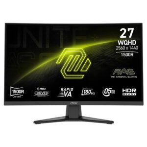 MSI MAG 275CQF E18 - 27 inch QHD Rapid VA | 180Hz | 0.5ms | Curved | Gaming Monitor