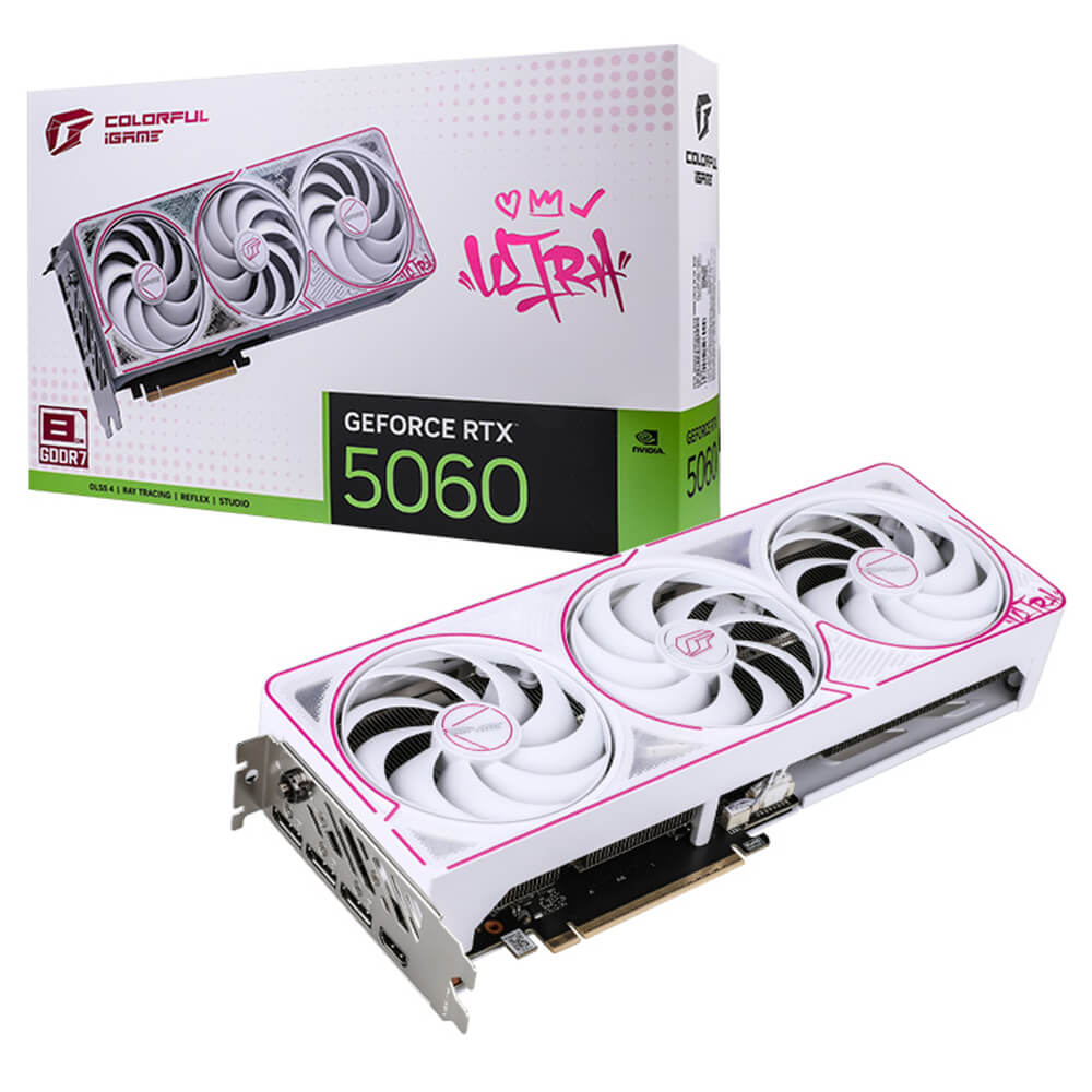 Colorful iGame GeForce RTX 5060 Ultra W OC 8GB V H1 Colorful iGame GeForce RTX 5060 Ultra W OC 8GB-V - 8GB GDDR7