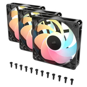 Corsair RS120-R ARGB - 120mm PWM Reverse Fans - Triple Pack - Black