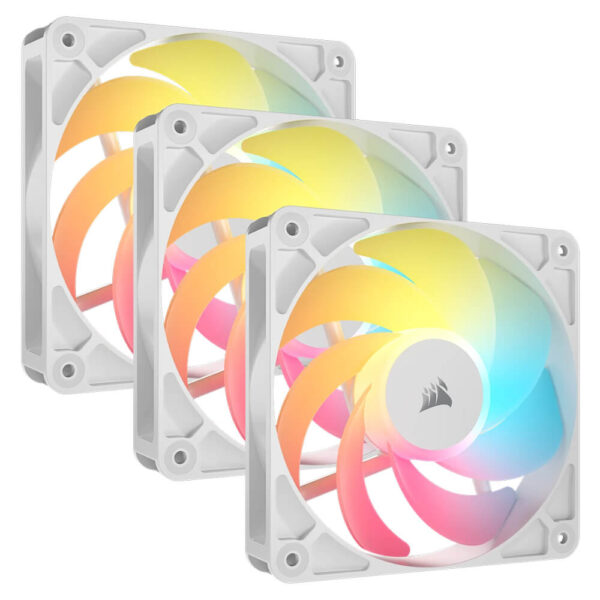 Corsair RS120-R ARGB – 120mm PWM Reverse Fans – Triple Pack – White