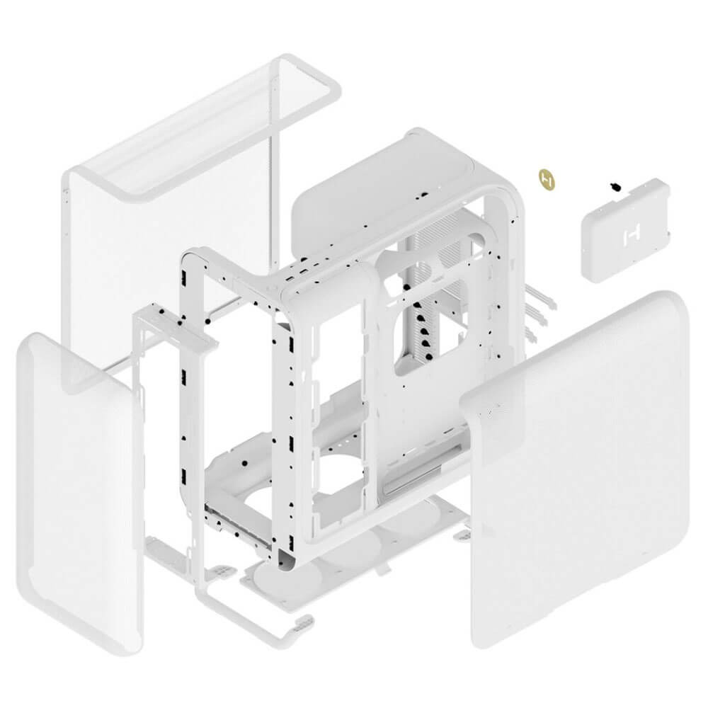 HYTE X50 Air SNOW WHITE H8 HYTE X50 Air Snow White - Modern Performance Case - Ảnh 8