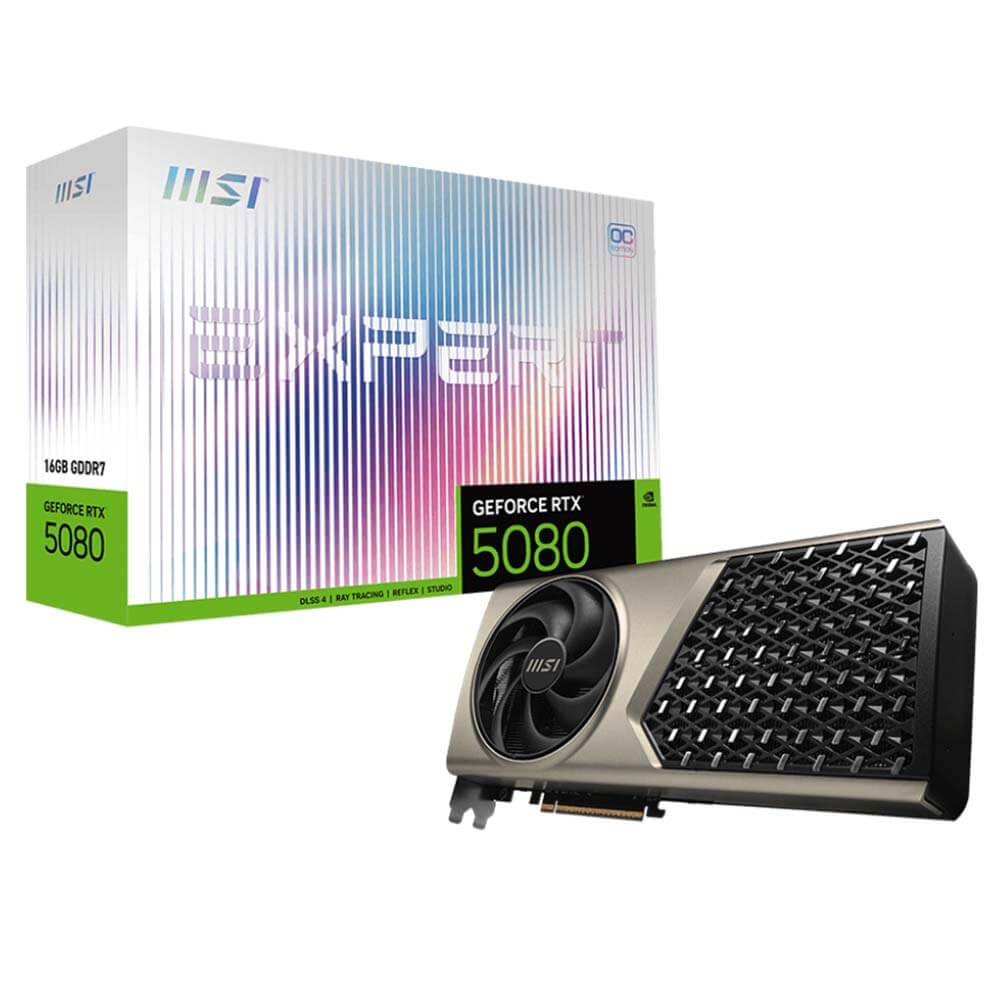 MSI GeForce RTX 5080 16G EXPERT OC H1 MSI GeForce RTX™ 5080 16G EXPERT OC - 16GB GDDR7