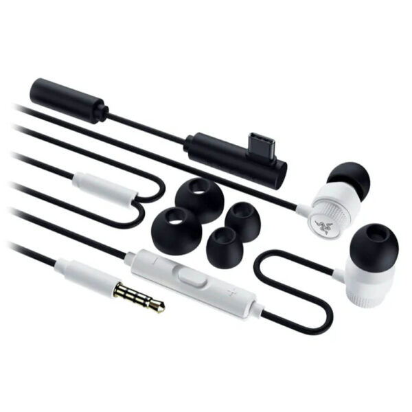 Razer Hammerhead V3 White Edition – Wired Gaming Earbuds