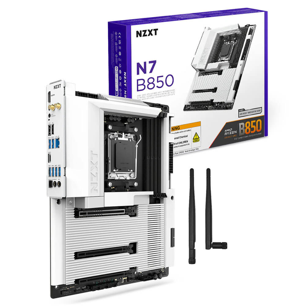NZXT N7 B850 White H1 NZXT N7 B850 WHITE - Socket AM5