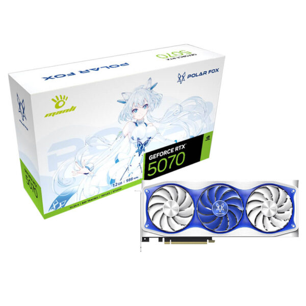 Manli Polar Fox GeForce RTX 5070 OC 12GB GDDR7 H1 Manli Polar Fox GeForce RTX 5070 OC - 12GB GDDR7