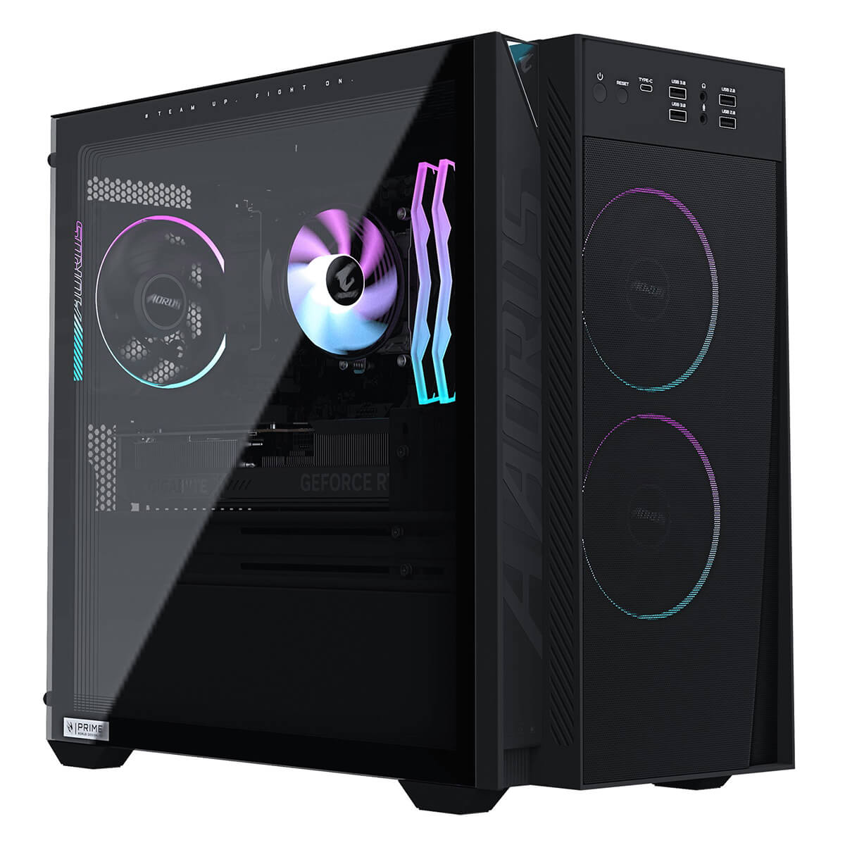 AORUS PRIME 3 AT5A7N9 5000 R5 9500F RTX 5060 Ti 16GB DDR5 32GB SSD 1TB Gen4 H2 AORUS PRIME 3 (AP3A5N6T-5103) - R5 9500F, RTX 5060 Ti 16GB, DDR5 32GB, SSD 1TB Gen4 - Ảnh 2