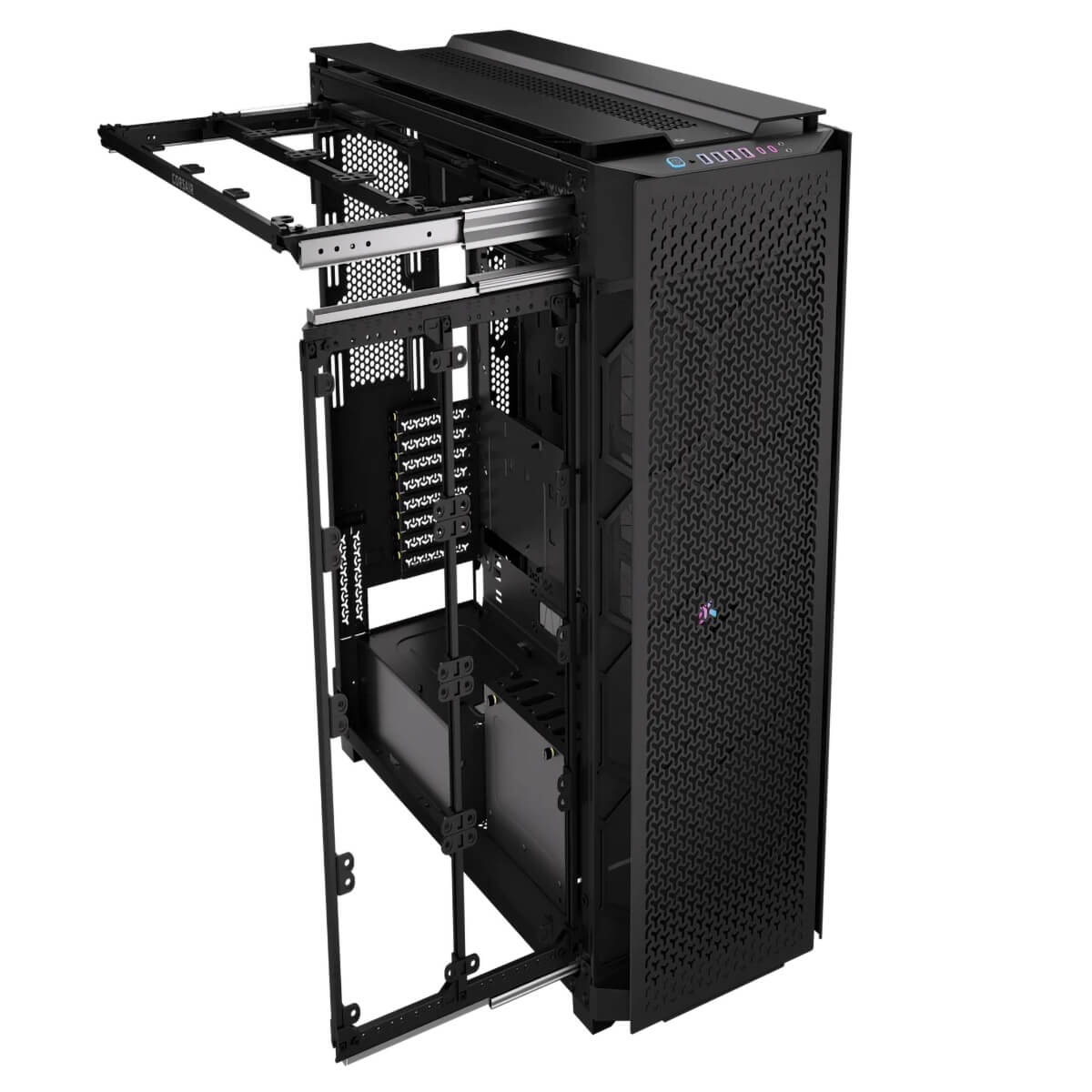 Corsair iCUE LINK 9000D AIRFLOW TG Super Tower Black Full Tower SSI EEB Case H2 Corsair iCUE LINK 9000D AIRFLOW TG Super-Tower Black - Full-Tower SSI-EEB Case - Ảnh 2