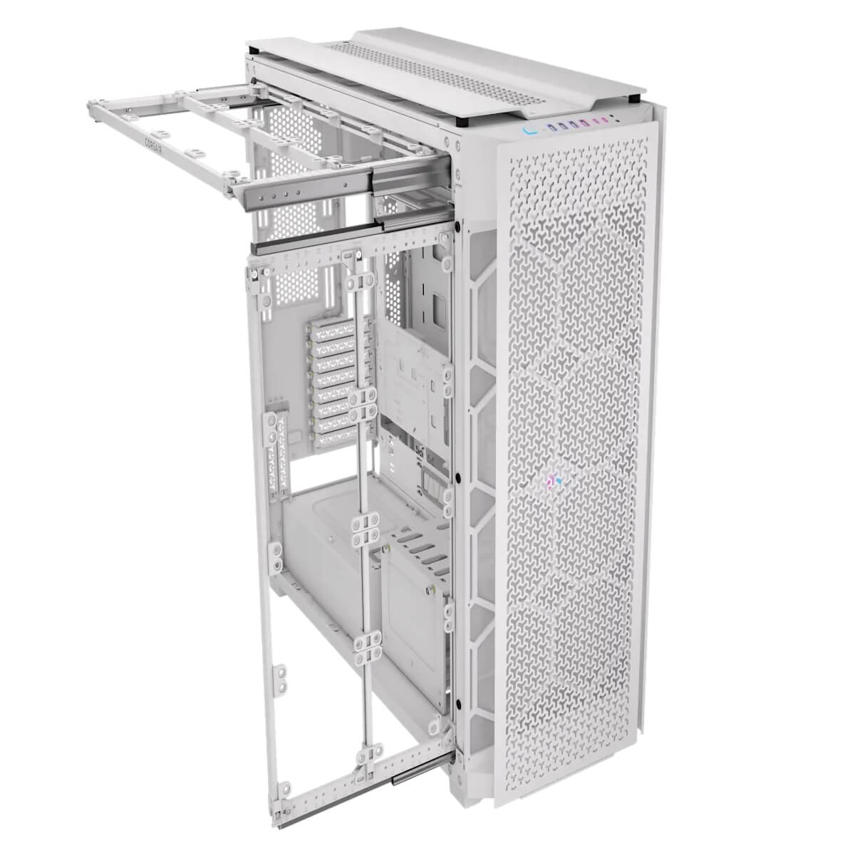 Corsair iCUE LINK 9000D AIRFLOW TG Super Tower White Full Tower SSI EEB Case H2 Corsair iCUE LINK 9000D AIRFLOW TG Super-Tower White - Full-Tower SSI-EEB Case - Ảnh 2