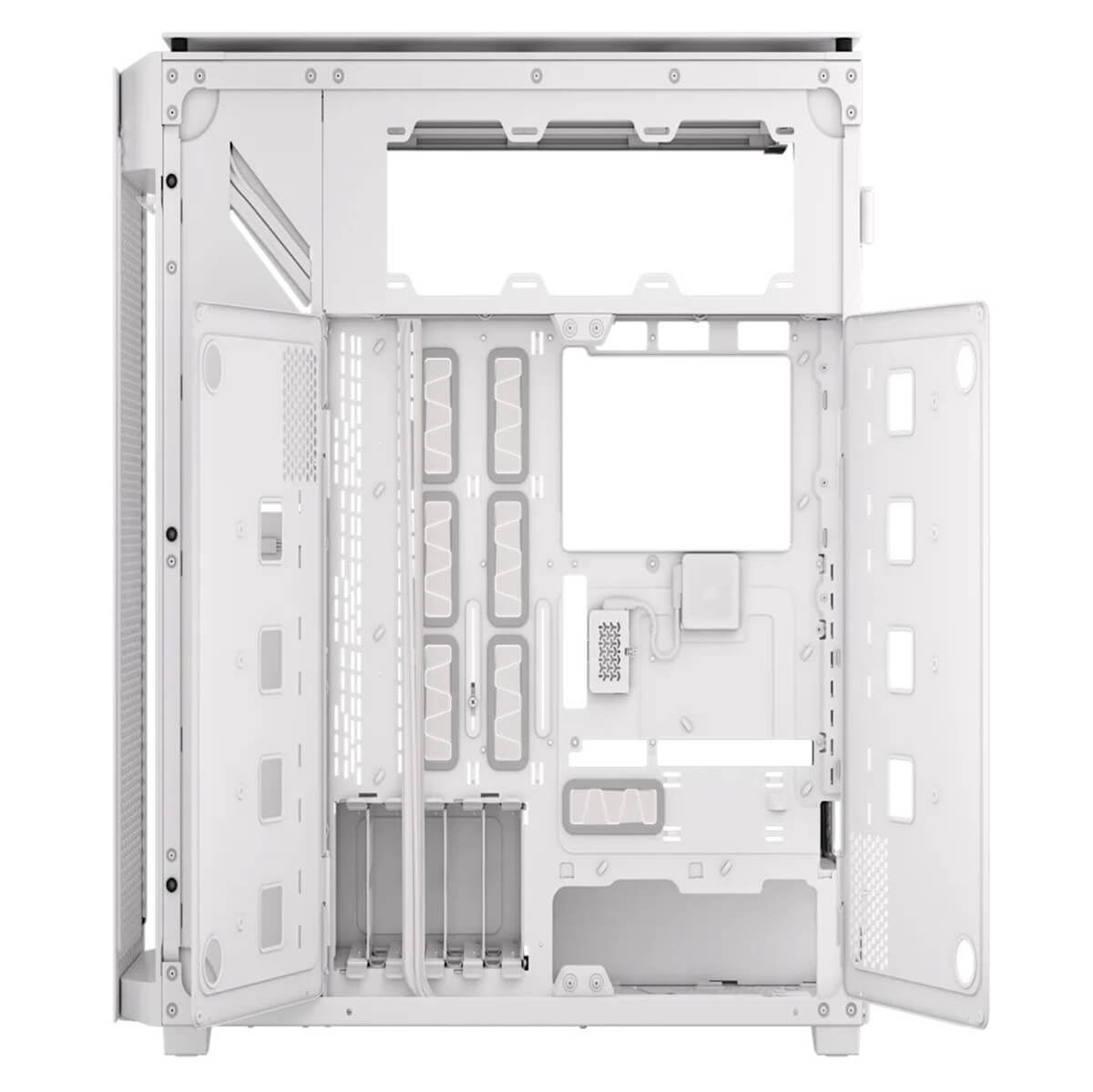 Corsair iCUE LINK 9000D AIRFLOW TG Super Tower White Full Tower SSI EEB Case H4 Corsair iCUE LINK 9000D AIRFLOW TG Super-Tower White - Full-Tower SSI-EEB Case - Ảnh 4