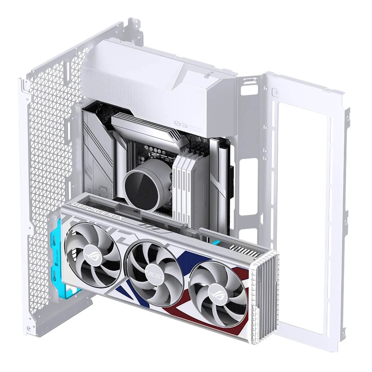 Gia do VGA Jonsbo A50 Doc cho PC Gaming Hop kim Nhom H4 Giá đỡ VGA - Jonsbo A50 Dọc cho PC Gaming - Hợp kim Nhôm - Ảnh 3