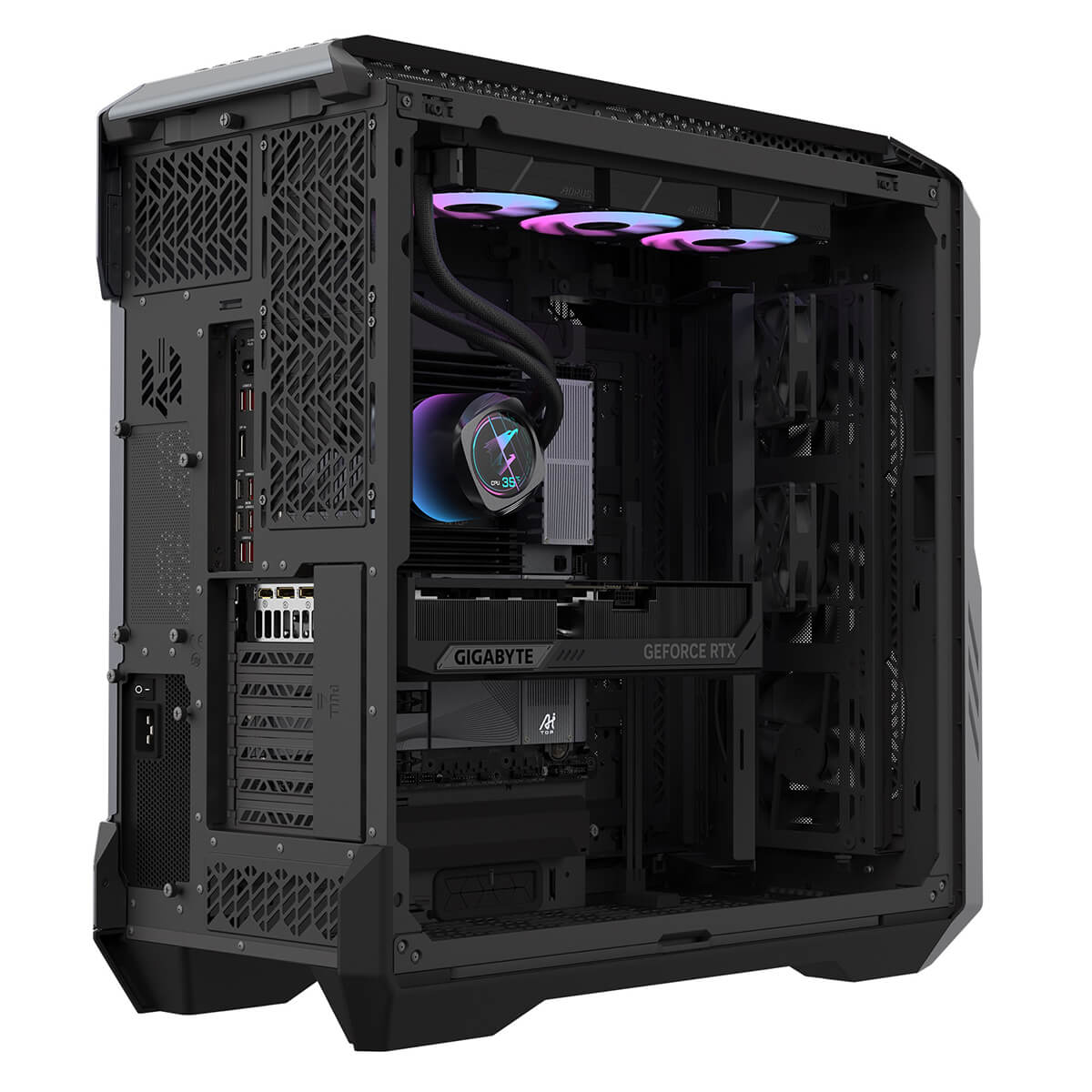 Gigabyte AI TOP 500 TRX50 AT5A7N9 5000 TR PRO 7965WX RTX 5090 DDR5 768GB SSD 2TB Gen4 H3 Gigabyte AI TOP 500 TRX50 (AT5A7N9-5000) - TR PRO 7965WX, RTX 5090, DDR5 768GB, SSD 2TB Gen4 - Ảnh 3