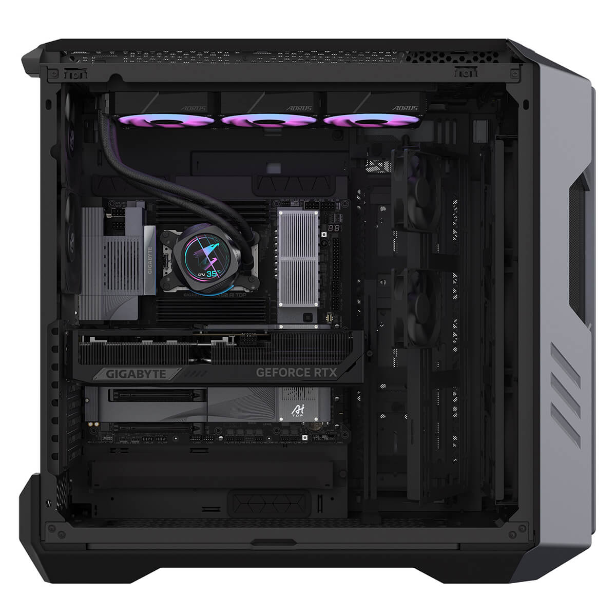 Gigabyte AI TOP 500 TRX50 AT5A7N9 5000 TR PRO 7965WX RTX 5090 DDR5 768GB SSD 2TB Gen4 H8 Gigabyte AI TOP 500 TRX50 (AT5A7N9-5000) - TR PRO 7965WX, RTX 5090, DDR5 768GB, SSD 2TB Gen4 - Ảnh 8