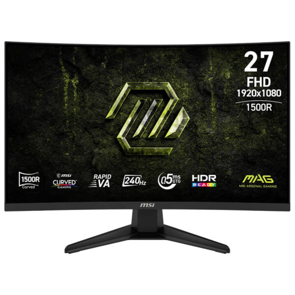 MSI MAG 275CF X24 27 inch FHD Rapid VA Curve 240Hz 0.5ms Gaming Monitor H1 MSI MAG 275CF X24 - 27 inch FHD Rapid VA | Curve | 240Hz | 0.5ms | Gaming Monitor
