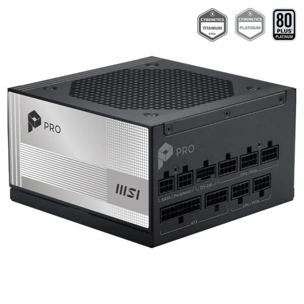 MSI PRO A1000PL PCIE5 H1 MSI PRO A1000PL PCIE5 - 1000W 80Plus Platinum - Fully Modular - Support PCIe Gen 5.1 Graphics Card
