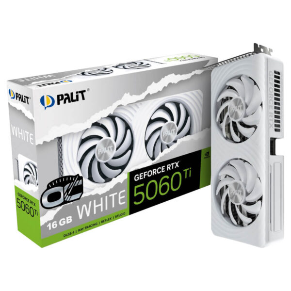 Palit GeForce RTX™ 5060 Ti White OC 16GB 16GB GDDR7 H1 Palit GeForce RTX™ 5060 Ti White OC 16GB - 16GB GDDR7