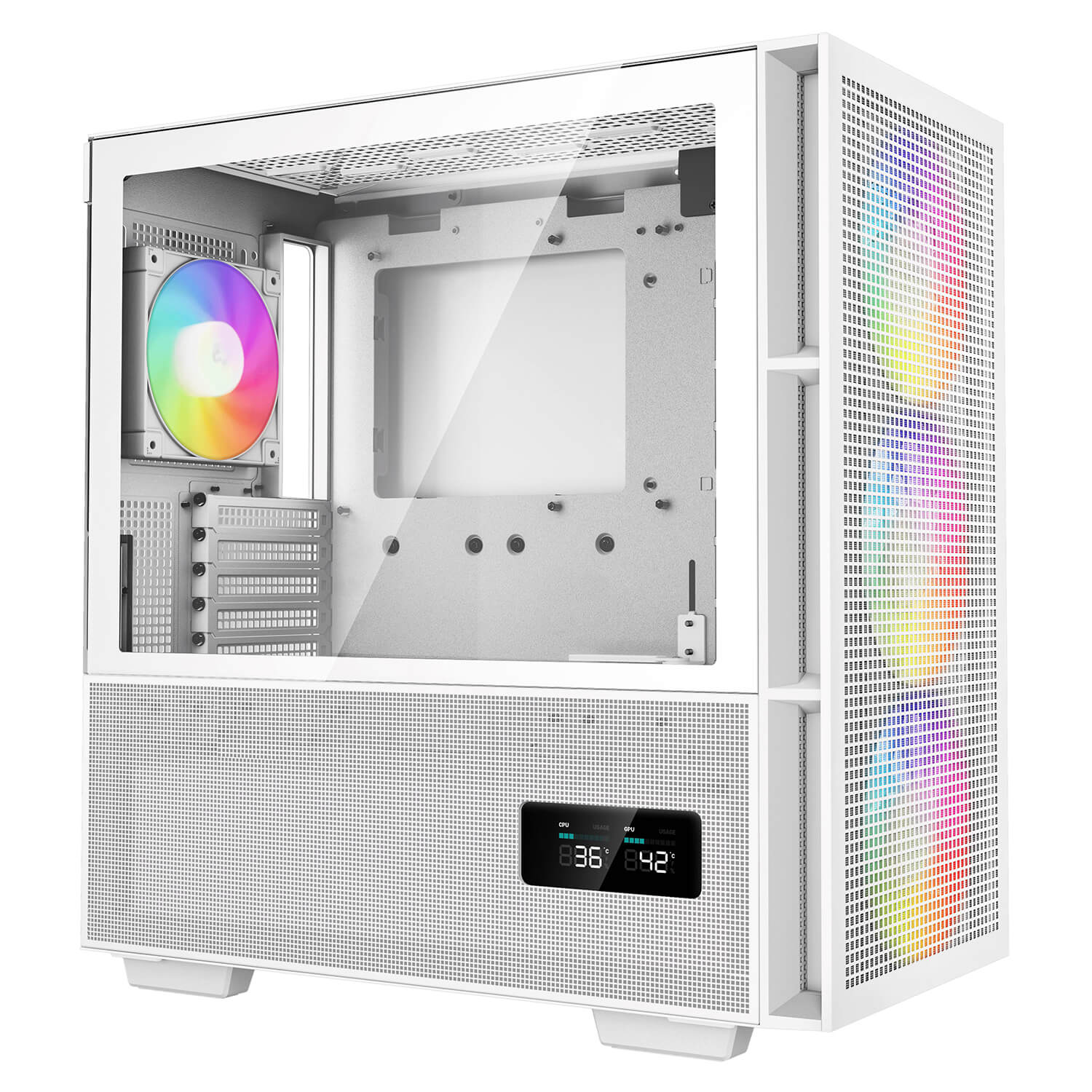 Deepcool CH560 DIGITAL WH High airflow E ATX Case H2 Deepcool CH560 DIGITAL WH - High-airflow E-ATX Case - Ảnh 2
