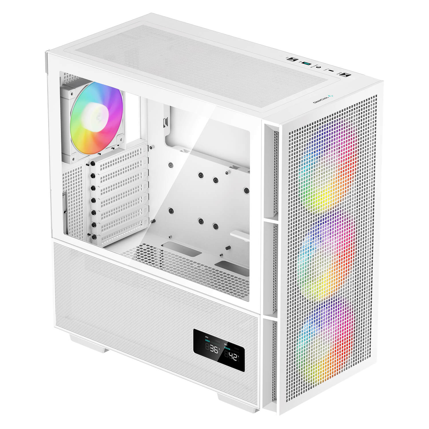 Deepcool CH560 DIGITAL WH High airflow E ATX Case H3 Deepcool CH560 DIGITAL WH - High-airflow E-ATX Case - Ảnh 3