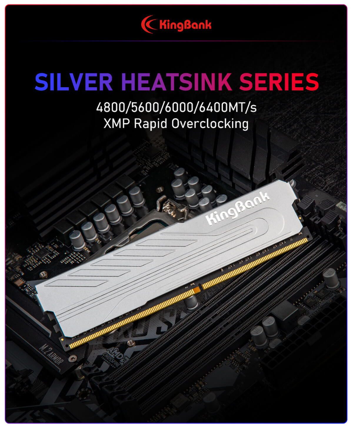 KingBank KJXS Silver - 16GB (1x16GB) DDR5 - Bus 5600MHz Cas 36