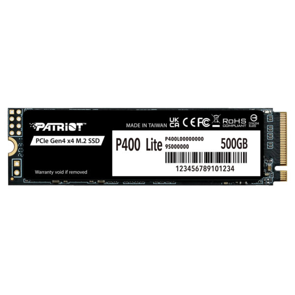 Patriot P400 Lite 500GB M.2 2280 PCIe Gen4x4 NVMe SSD H1 Patriot P400 Lite 500GB - M.2 2280 PCIe Gen4x4 NVMe SSD