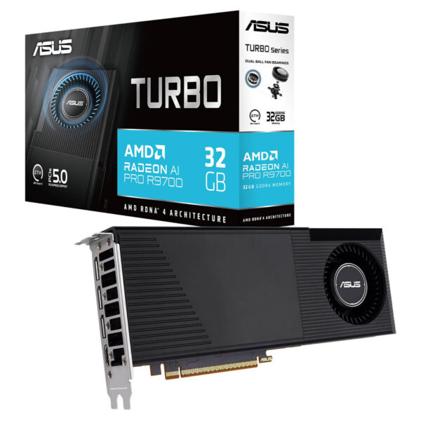 ASUS TURBO Radeon™ AI PRO R9700 32GB GDDR6 H1 ASUS TURBO Radeon™ AI PRO R9700 - 32GB GDDR6