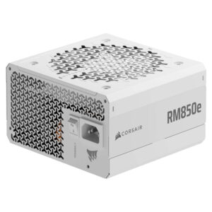 Corsair RM850e White - ATX 3.1 & PCIe 5.1 - 850W Cybenetics Gold - Fully Modular Low-Noise ATX Power Supply
