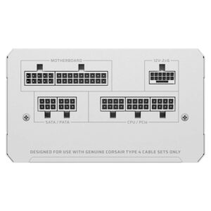 Corsair RM850e White - ATX 3.1 & PCIe 5.1 - 850W Cybenetics Gold - Fully Modular Low-Noise ATX Power Supply - Ảnh 4