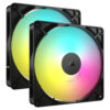 Corsair RS140 ARGB Black - 140mm PWM Fans - Dual Pack