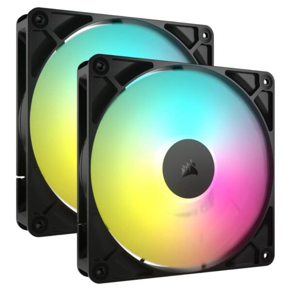 Corsair RS140 ARGB 140mm PWM Fans Dual Pack Corsair RS140 ARGB Black - 140mm PWM Fans - Dual Pack