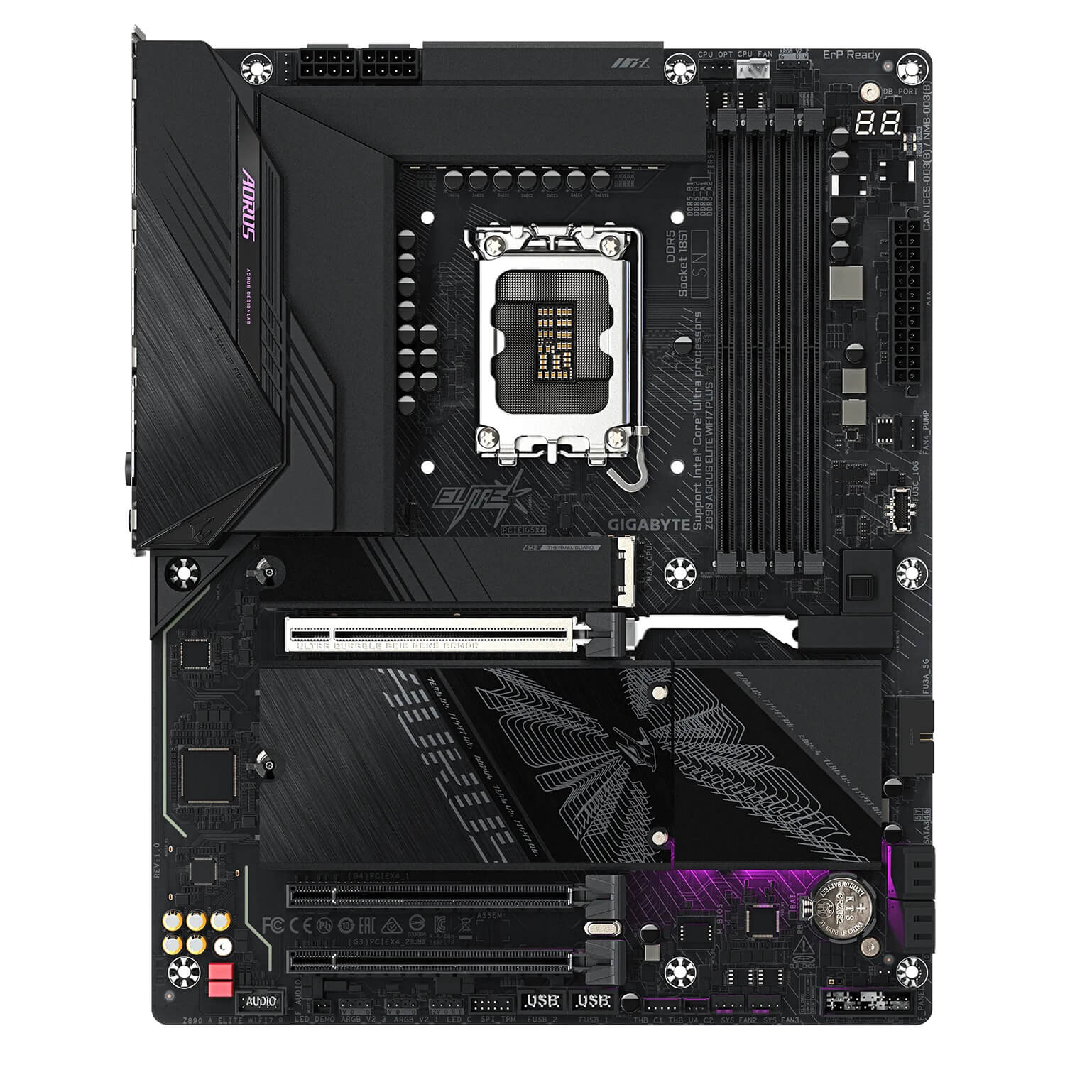Gigabyte Z890 AORUS ELITE WIFI7 PLUS Socket 1851 H2 Gigabyte Z890 AORUS ELITE WIFI7 PLUS - Socket 1851 - Ảnh 2