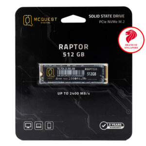 MCQuest RAPTOR 512GB - NVMe PCIe Gen 3x4 SSD