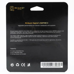 McQuest Digital Raptor X 1TB - M.2 NVME PCIe 4.0 x4 SSD - Ảnh 3