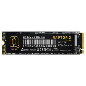 McQuest Digital Raptor X 512GB - M.2 NVME PCIe 4.0 x4 SSD