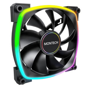 Montech AX140 PWM Black 140mm ARGB LED Fan Case H2 Montech AX140 PWM (Black) - 140mm ARGB LED Fan Case - Ảnh 2