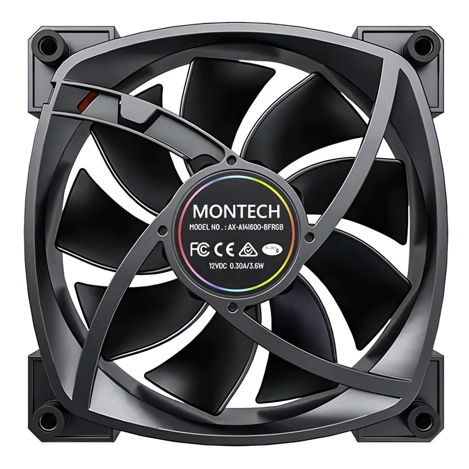 Montech AX140 PWM Black 140mm ARGB LED Fan Case H5 Montech AX140 PWM (Black) - 140mm ARGB LED Fan Case - Ảnh 5