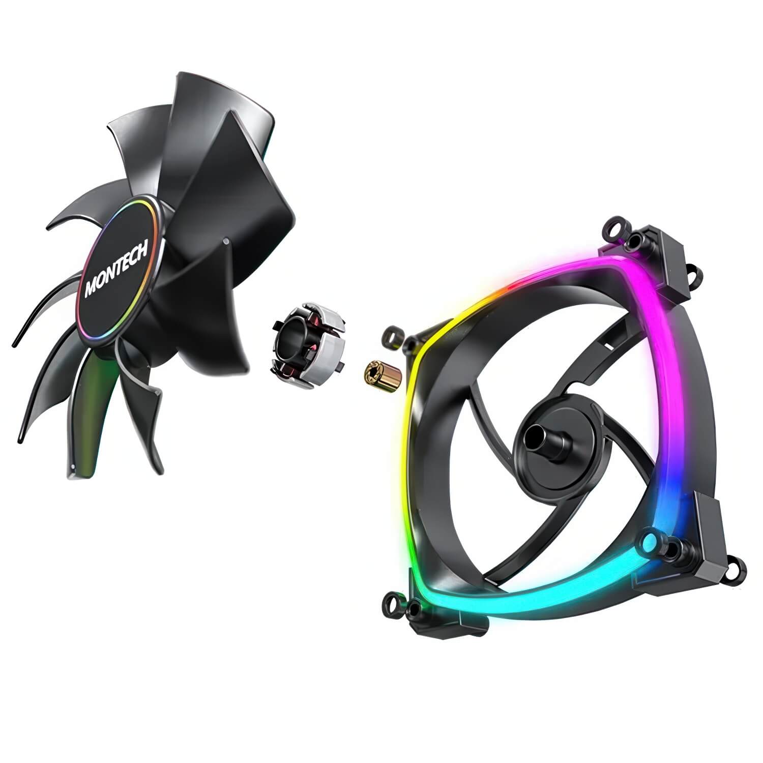 Montech AX140 PWM Black 140mm ARGB LED Fan Case H6 Montech AX140 PWM (Black) - 140mm ARGB LED Fan Case - Ảnh 6
