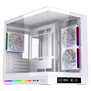 XIGMATEK CLOUD M DGT 3AF Arctic – Micro-ATX Tower Case (3 Fan ARGB)