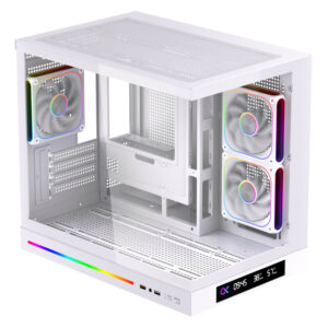 XIGMATEK M DGT 3AF Arctic Micro ATX Tower Case 3 Fan ARGB H2 XIGMATEK CLOUD M DGT 3AF Arctic – Micro-ATX Tower Case (3 Fan ARGB) - Ảnh 2
