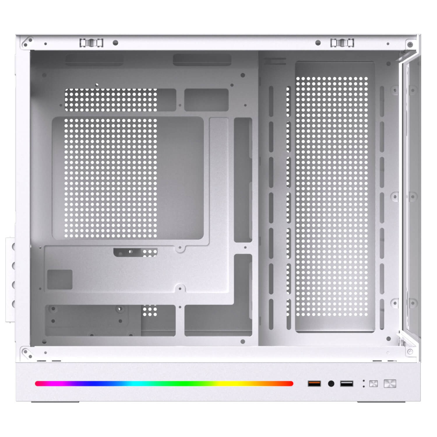 XIGMATEK M DGT 3AF Arctic Micro ATX Tower Case 3 Fan ARGB H5 XIGMATEK CLOUD M DGT 3AF Arctic – Micro-ATX Tower Case (3 Fan ARGB) - Ảnh 5