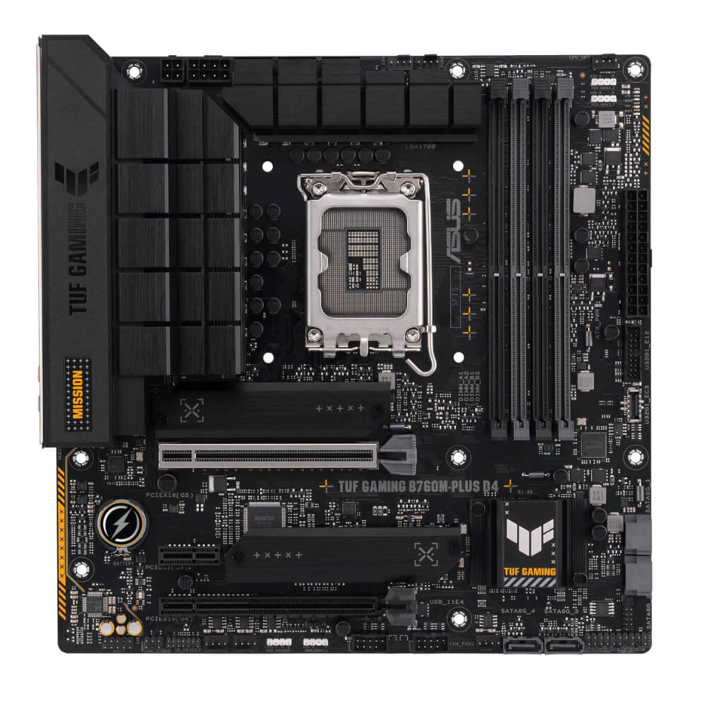 ASUS TUF GAMING B760M PLUS D4 H2 ASUS TUF GAMING B760M-PLUS D4 - Socket 1700 - Ảnh 2