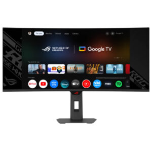 ASUS ROG Strix OLED XG34WCDMTG - Android 14 Google TV, NVIDIA GeForce NOW Pre-Installed - 34 inch WQHD OLED | 240Hz | 0.03ms | USB Type-C | Curved
