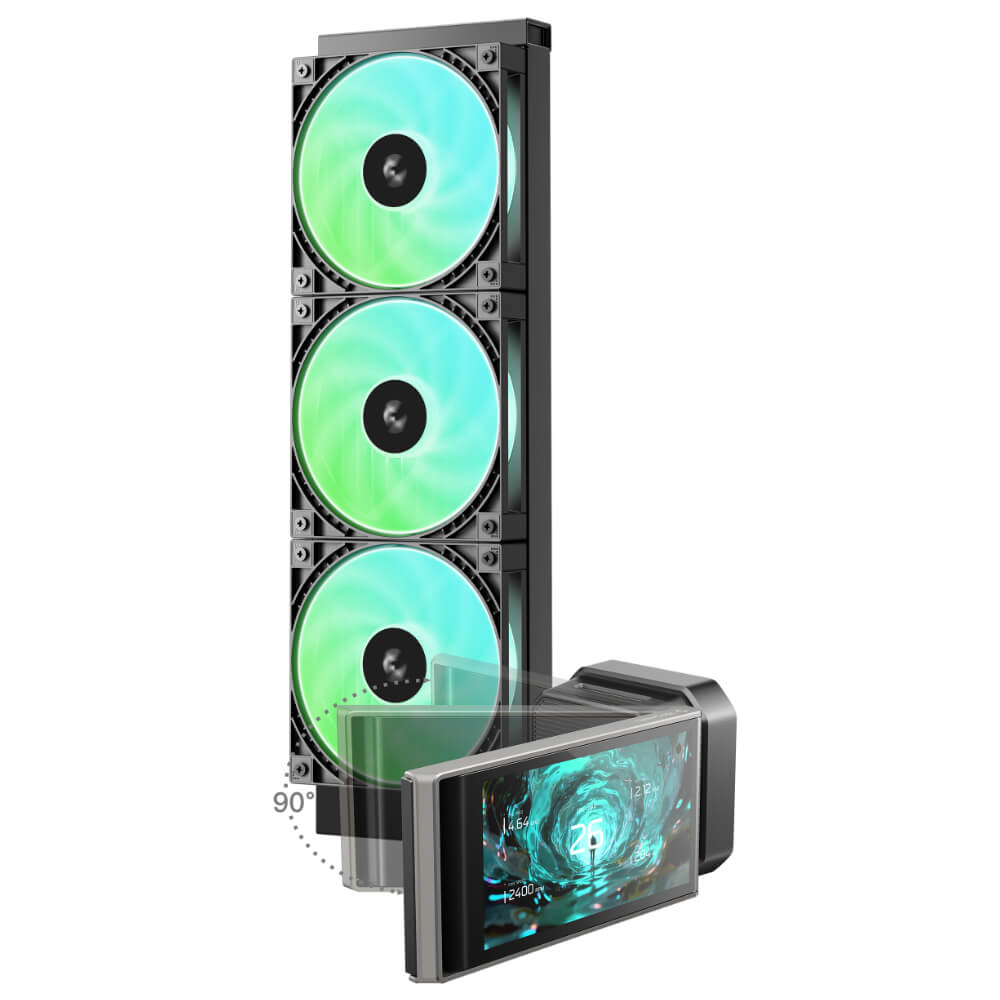 Deepcool LT360 VISION ARGB Black H2 DeepCool LT360 VISION ARGB Black - 360mm AIO Liquid CPU Cooler - Ảnh 2