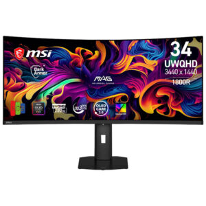 MSI MAG 341CQP QD-OLED X28 - 34 inch UWQHD QD-OLED | 280Hz | 0.03ms | Type-C | Curved Monitor