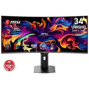 MSI MPG 341CQR QD-OLED X36 - 34 inch UWQHD QD-OLED | 360Hz | 0.03ms | Type-C | Curved Monitor